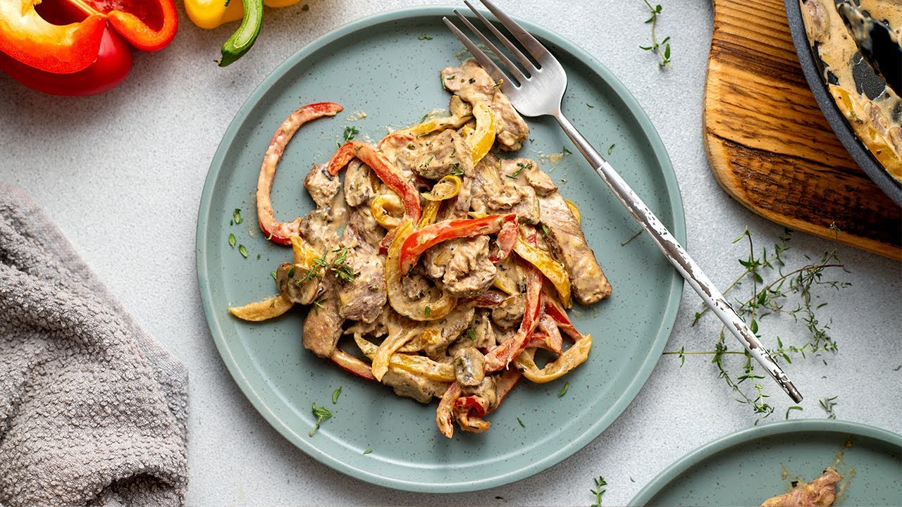 Keto Steak Stir-fry Recipe [with Creamy Asiago Sauce]
